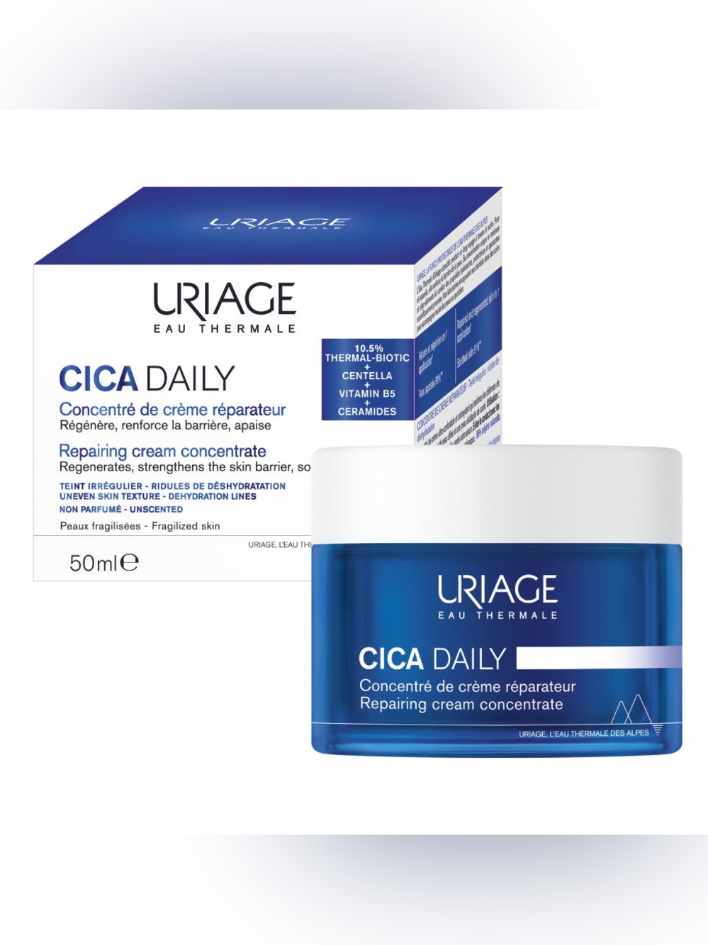Uriage Cica Daily Repairing Cream Concentrate 50ml Hydrating Face Cream